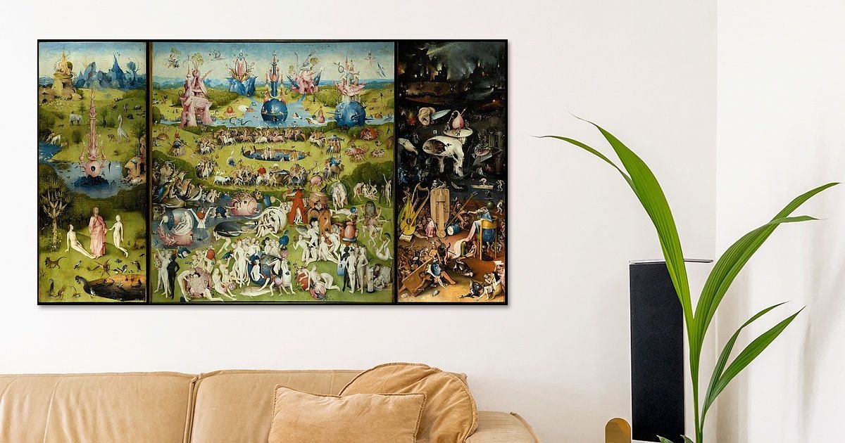 Der Garten der Lüste (Hieronymus Bosch Triptychon) ArtFrame, Leinwand